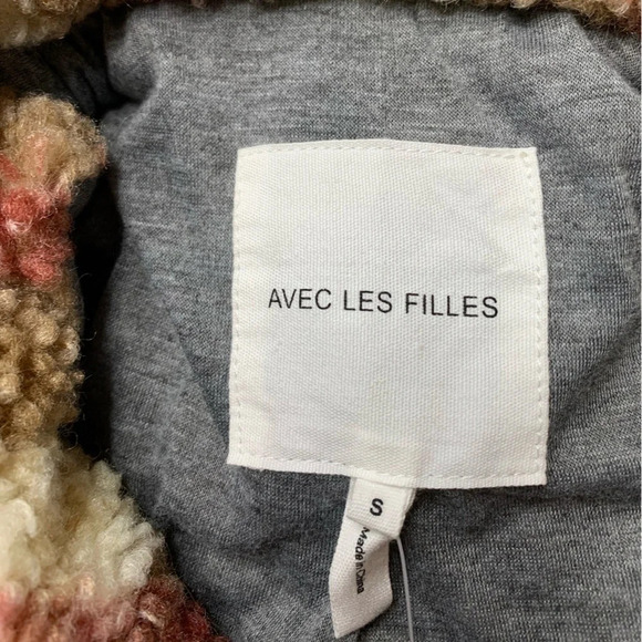 Alec Les Files Plaid Faux Shearling Trucker Shacket - Picture 3 of 6